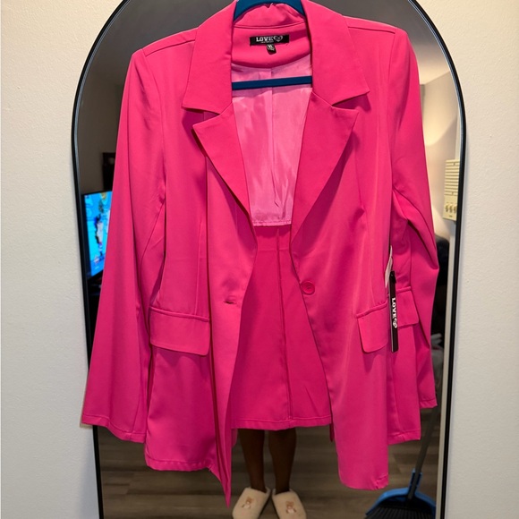 Hot Pink Single-Button Blazer - Picture 2 of 5
